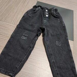 Zara Black Kids Jeans with Button Detail